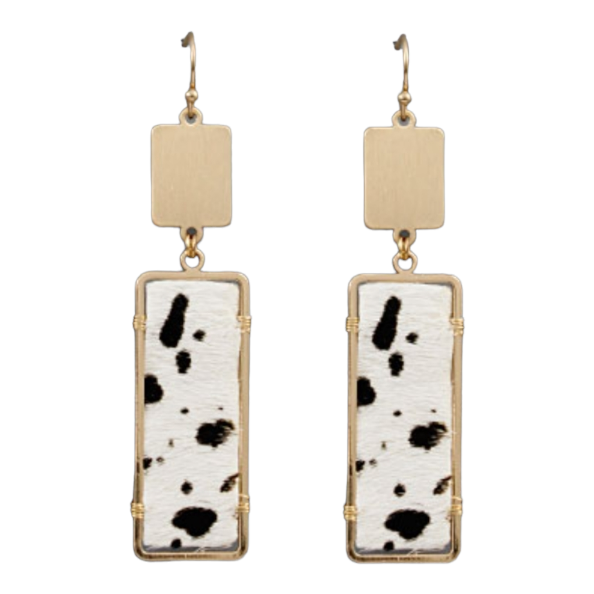 Cowhide & Gold Earrings-Earrings-louisgeorgeboutique-LouisGeorge Boutique, Women’s Fashion Boutique Located in Trussville, Alabama