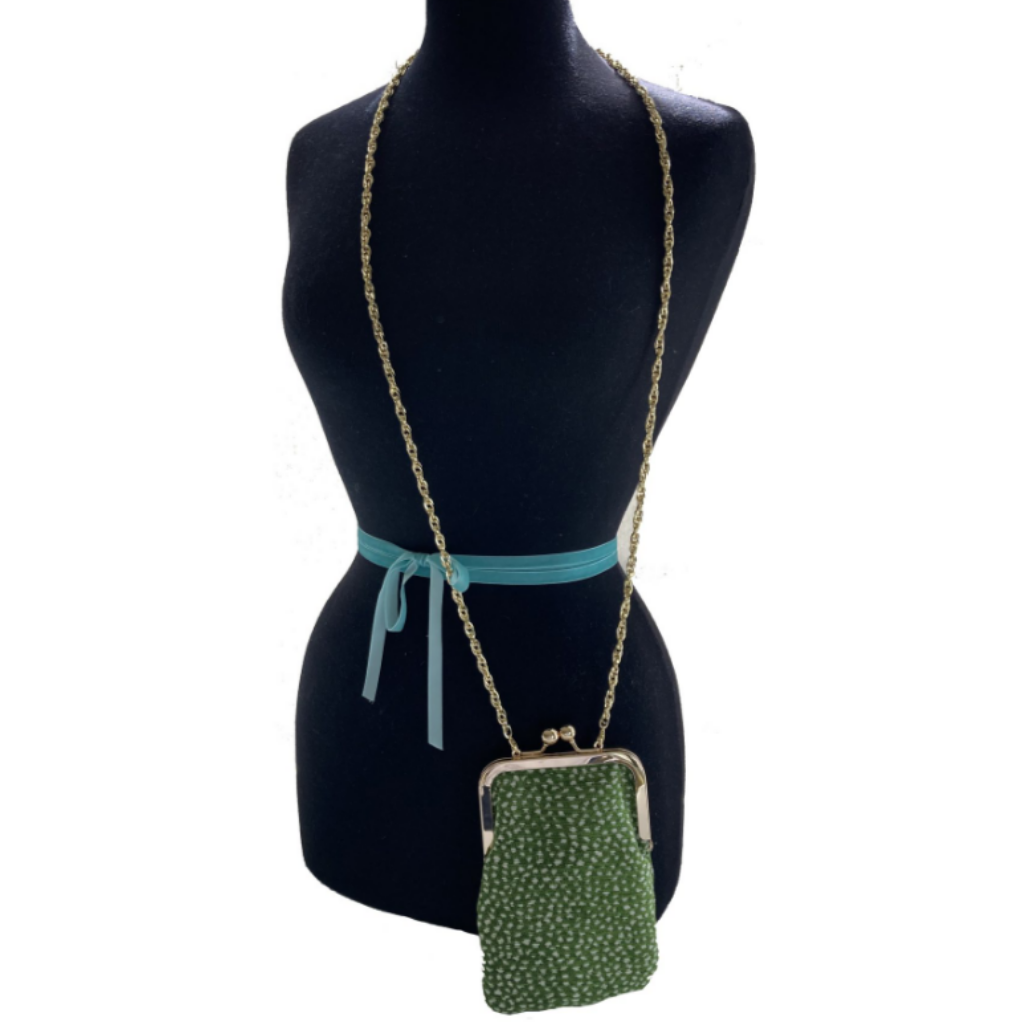 Birdie Crossbody - Green & Ivory Chenille-Handbags-Glenda Gies-LouisGeorge Boutique, Women’s Fashion Boutique Located in Trussville, Alabama
