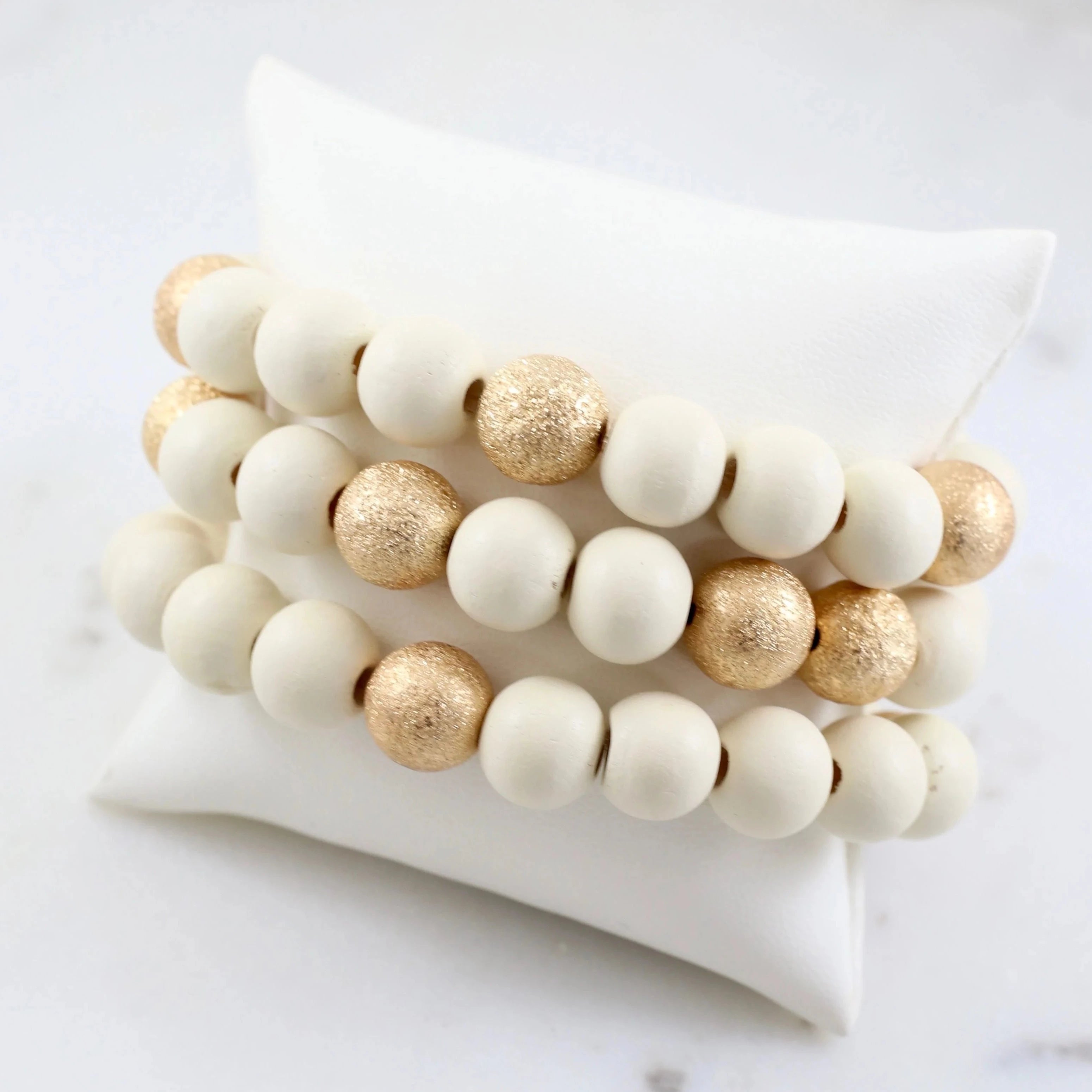 Isabelle Bracelet Set Ivory-Bracelets-Caroline Hill-LouisGeorge Boutique, Women’s Fashion Boutique Located in Trussville, Alabama