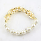 Jasmin Pearl Stretch Bracelet Gold-Bracelets-Caroline Hill-LouisGeorge Boutique, Women’s Fashion Boutique Located in Trussville, Alabama