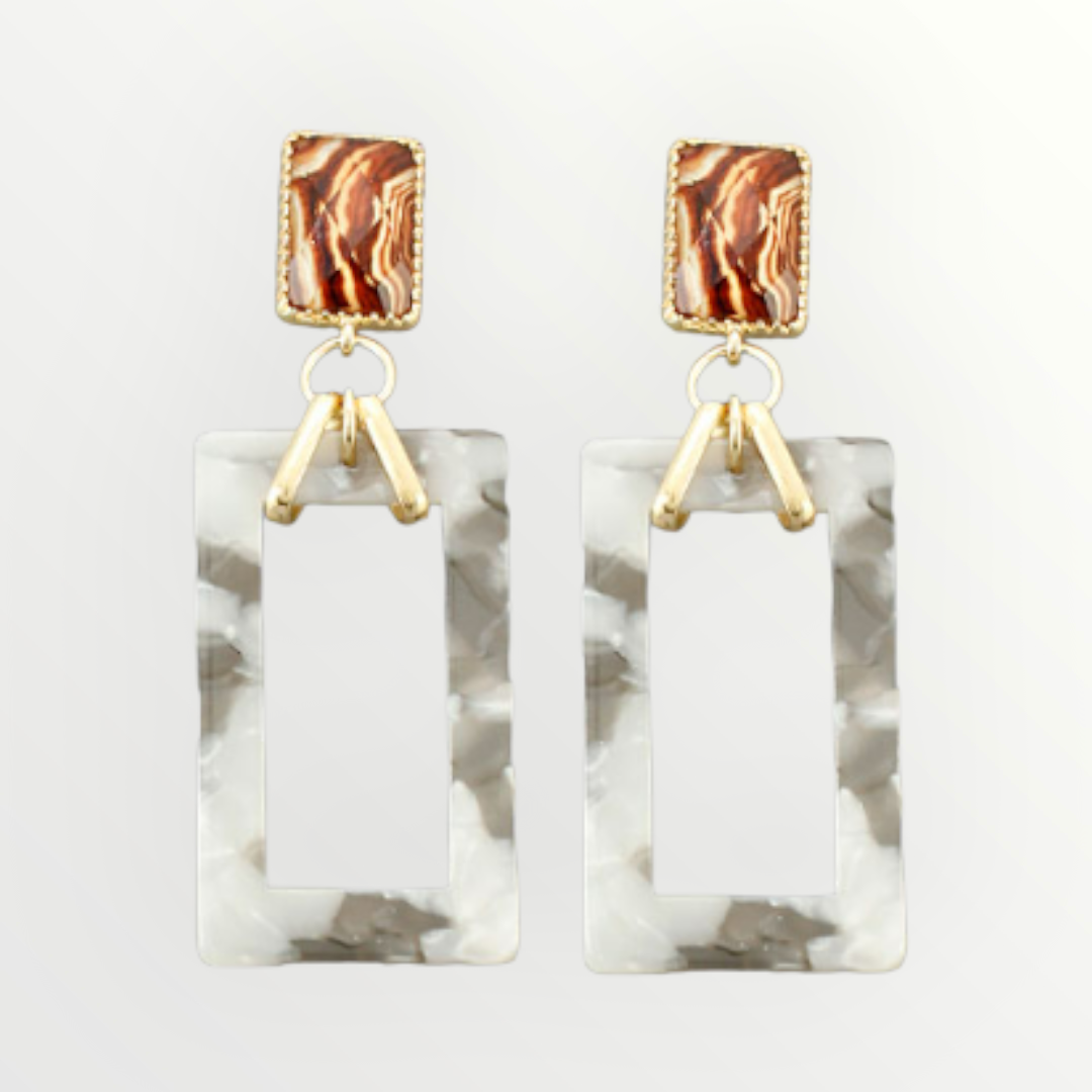 Rectangle Drop Earrings - Available in 4 Colors-Earrings-louisgeorgeboutique-LouisGeorge Boutique, Women’s Fashion Boutique Located in Trussville, Alabama