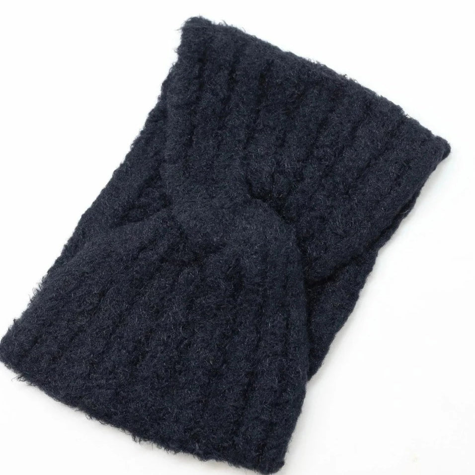 Louisa Fuzzy Head Wrap - Black-Accessories-Caroline Hill-LouisGeorge Boutique, Women’s Fashion Boutique Located in Trussville, Alabama