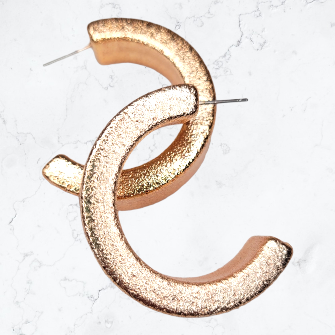 jordan rose gold hoops