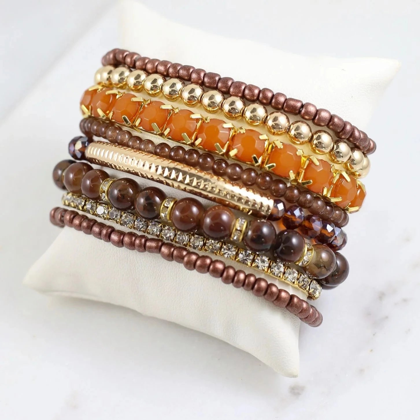 Rosemont Bracelet Set Brown-Bracelets-Caroline Hill-LouisGeorge Boutique, Women’s Fashion Boutique Located in Trussville, Alabama