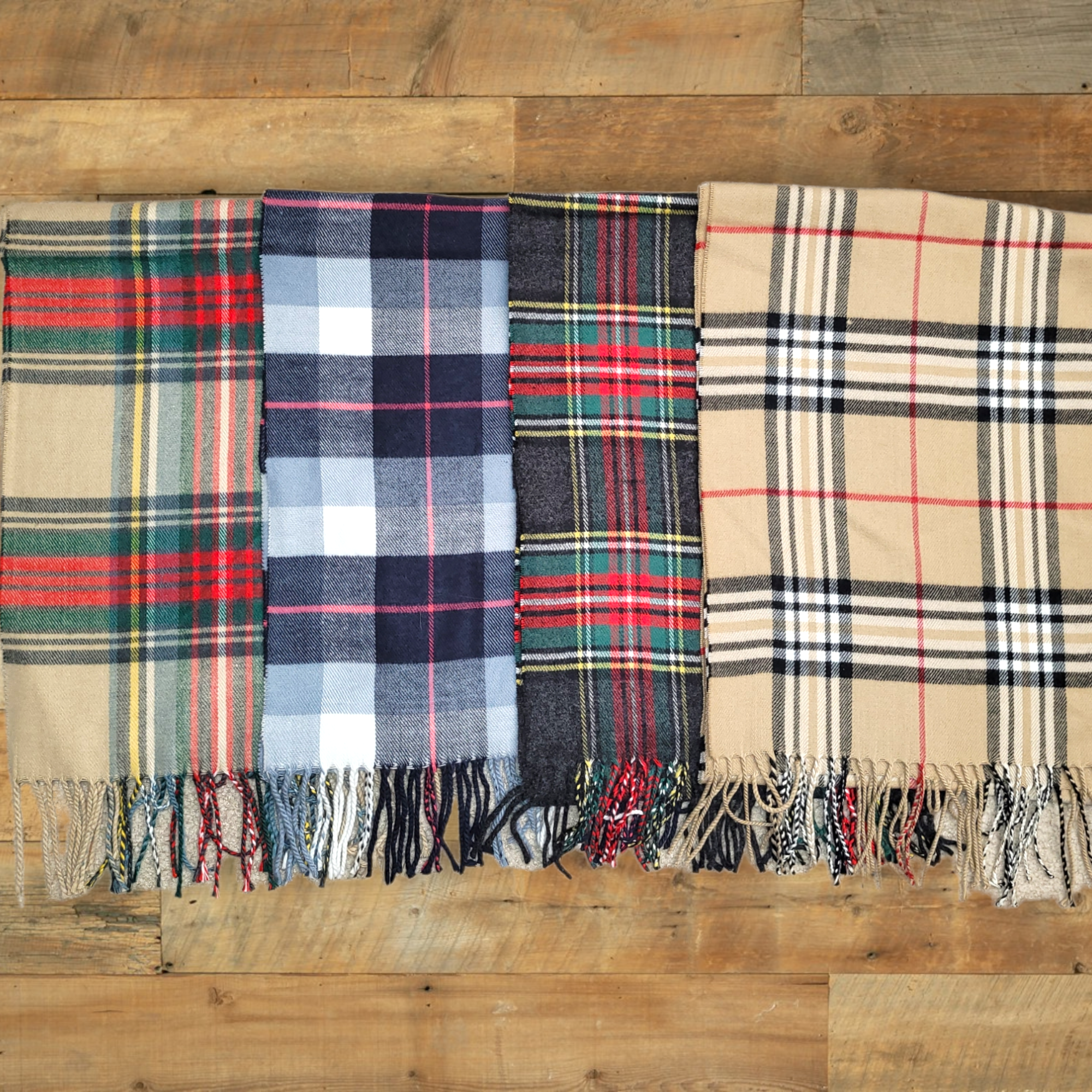 Pashmina Plaid Scarf-Accessories-LouisGeorge Boutique-LouisGeorge Boutique, Women’s Fashion Boutique Located in Trussville, Alabama