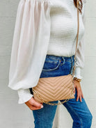 Sherman Quilted Crossbody - Taupe-Handbags-Caroline Hill-LouisGeorge Boutique, Women’s Fashion Boutique Located in Trussville, Alabama
