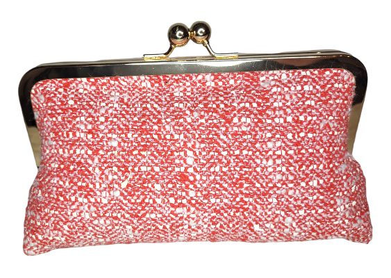 Trixie - Vintage Ch💗nel Red & White Plaid Tweed-Handbags-Glenda Gies-LouisGeorge Boutique, Women’s Fashion Boutique Located in Trussville, Alabama