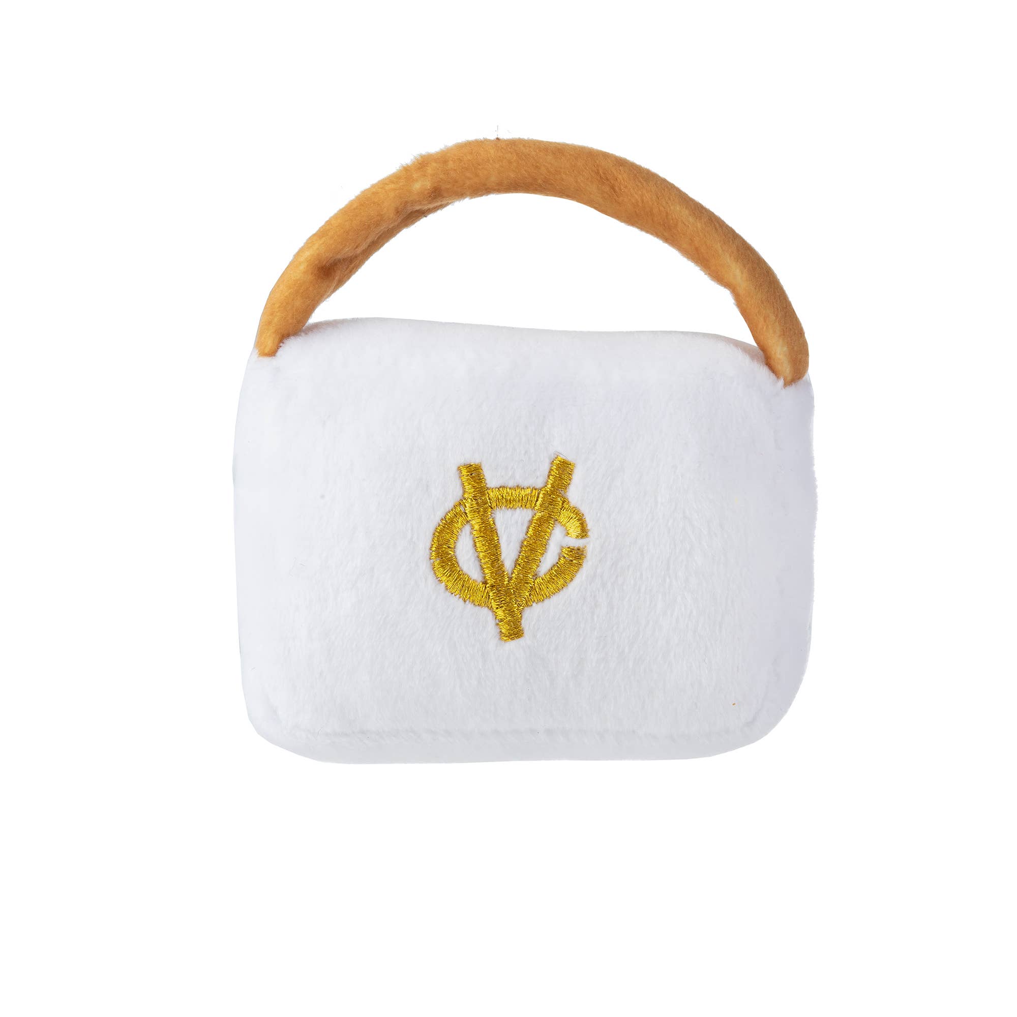 White Chewy Vuiton Purse Dog Toy-Handbags-LouisGeorge Boutique-LouisGeorge Boutique, Women’s Fashion Boutique Located in Trussville, Alabama