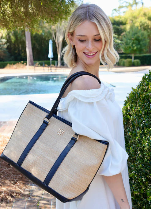 Greyson Tote Natural Black-Tote-Caroline Hill-LouisGeorge Boutique, Women’s Fashion Boutique Located in Trussville, Alabama