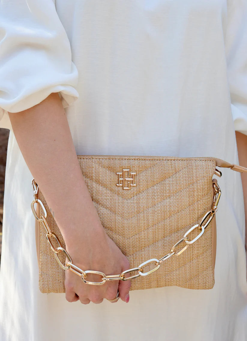 Ariana Crossbody - Natural V Quilted-Handbags-Caroline Hill-LouisGeorge Boutique, Women’s Fashion Boutique Located in Trussville, Alabama