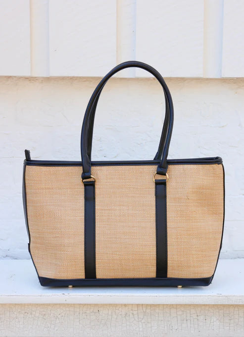 Greyson Tote Natural Black-Tote-Caroline Hill-LouisGeorge Boutique, Women’s Fashion Boutique Located in Trussville, Alabama