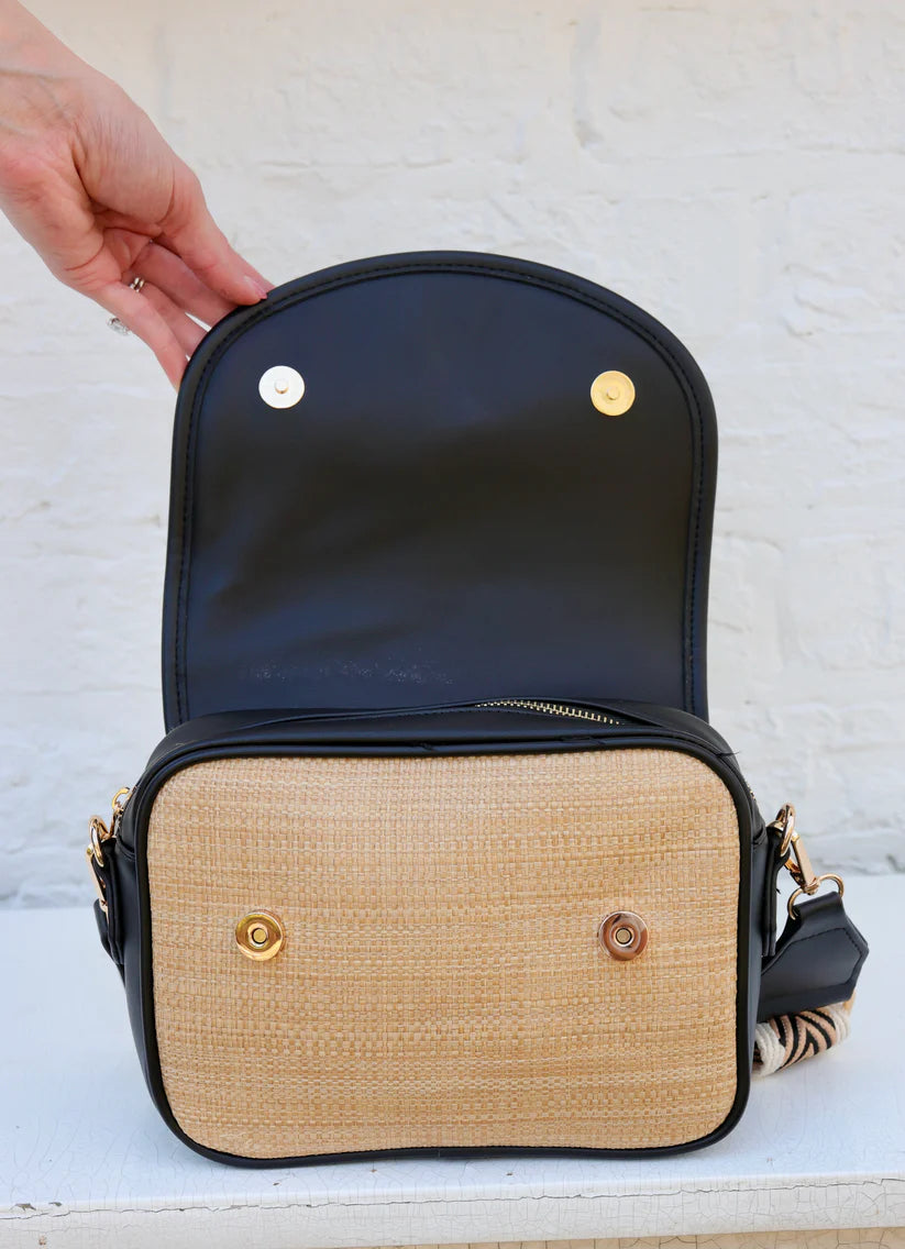 Lilliana Crossbody - Natural Black-Crossbody-Caroline Hill-LouisGeorge Boutique, Women’s Fashion Boutique Located in Trussville, Alabama