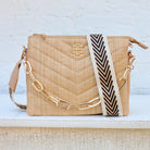 Ariana Crossbody - Natural V Quilted-Handbags-Caroline Hill-LouisGeorge Boutique, Women’s Fashion Boutique Located in Trussville, Alabama