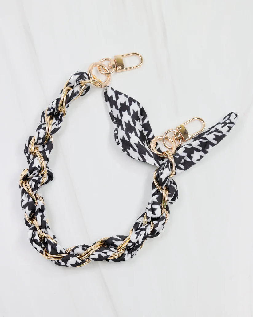 Madi Gameday Clear Crossbody - Black/Houndstooth Scarf Chain-Crossbody-Caroline Hill-LouisGeorge Boutique, Women’s Fashion Boutique Located in Trussville, Alabama