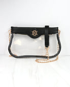 Madi Gameday Clear Crossbody - Black/Houndstooth Scarf Chain-Crossbody-Caroline Hill-LouisGeorge Boutique, Women’s Fashion Boutique Located in Trussville, Alabama