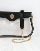 Madi Gameday Clear Crossbody - Black/Houndstooth Scarf Chain-Crossbody-Caroline Hill-LouisGeorge Boutique, Women’s Fashion Boutique Located in Trussville, Alabama