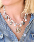 Victoria Charm Necklace Worn Silver-Necklaces-Caroline Hill-LouisGeorge Boutique, Women’s Fashion Boutique Located in Trussville, Alabama