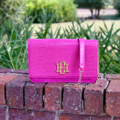 Bryn Clutch Crossbody Hot Pink EC-Crossbody-Caroline Hill-LouisGeorge Boutique, Women’s Fashion Boutique Located in Trussville, Alabama