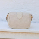 Griffin Crossbody Bag Woven Almond-Handbags-Caroline Hill-LouisGeorge Boutique, Women’s Fashion Boutique Located in Trussville, Alabama