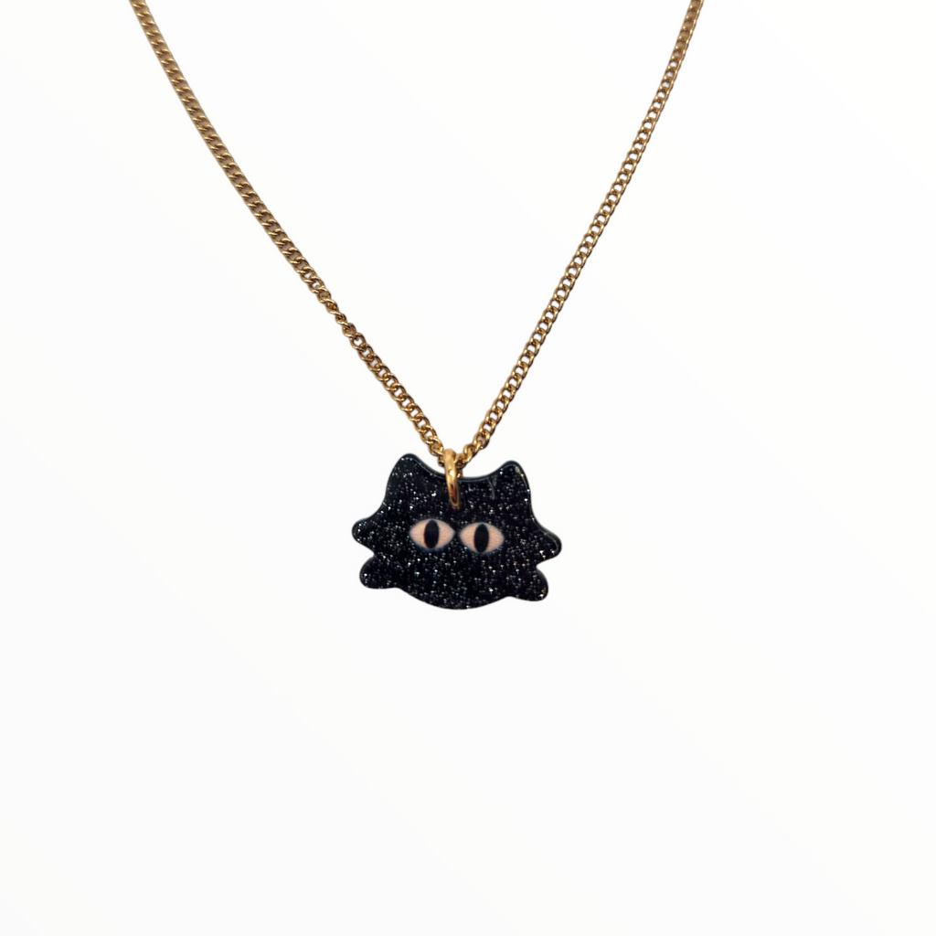 Mini Black Cat Charm Necklace-Necklace-LouisGeorge Boutique-LouisGeorge Boutique, Women’s Fashion Boutique Located in Trussville, Alabama