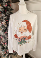 Santa Claus is Coming to Town Sweatshirt - White-Sweater-LouisGeorge Boutique-LouisGeorge Boutique, Women’s Fashion Boutique Located in Trussville, Alabama