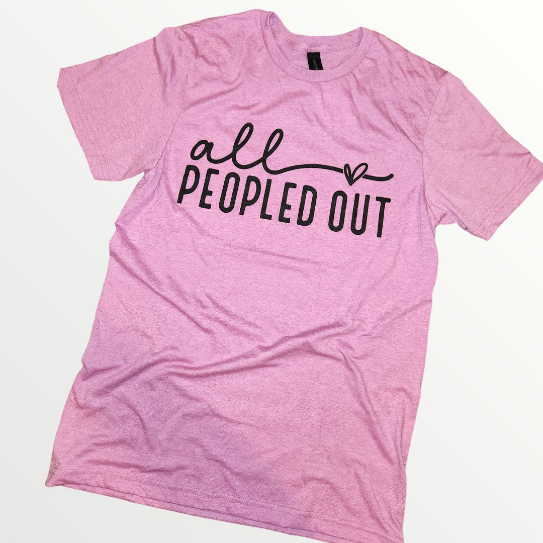 All Peopled Out Tee - Heather Purple - Plus/Regular-Apparel-LouisGeorge Boutique-LouisGeorge Boutique, Women’s Fashion Boutique Located in Trussville, Alabama