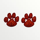 Red Sparkly Paw Print Earrings-Earrings-LouisGeorge Boutique-LouisGeorge Boutique, Women’s Fashion Boutique Located in Trussville, Alabama