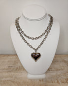 XL Wrap Around Heart Necklace SILVER-Necklaces-Caroline Hill-LouisGeorge Boutique, Women’s Fashion Boutique Located in Trussville, Alabama