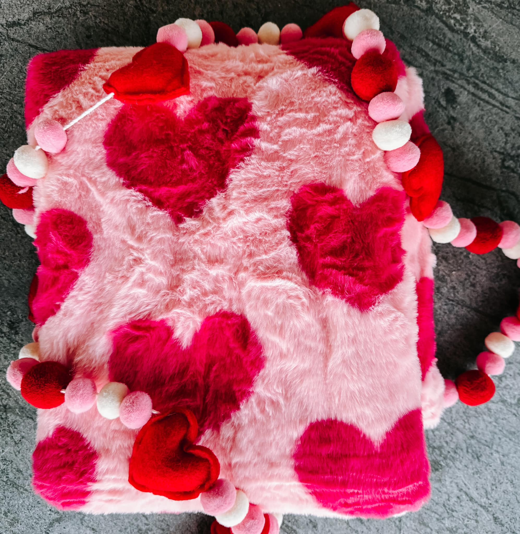 Cozy Heart Blanket - Hot Pink & Light Pink-Apparel & Accessories-LouisGeorge Boutique-LouisGeorge Boutique, Women’s Fashion Boutique Located in Trussville, Alabama