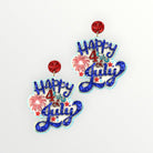 Happy 4th of July Earrings-Earrings-LouisGeorge Boutique-LouisGeorge Boutique, Women’s Fashion Boutique Located in Trussville, Alabama