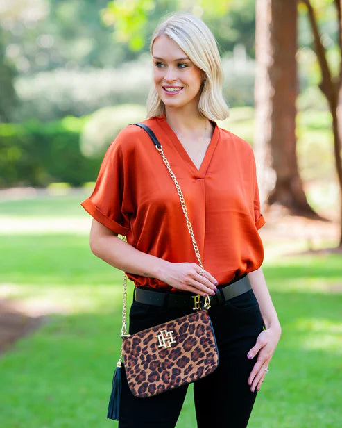 Madelyn Crossbody Spotted Saddle-Crossbody-Caroline Hill-LouisGeorge Boutique, Women’s Fashion Boutique Located in Trussville, Alabama