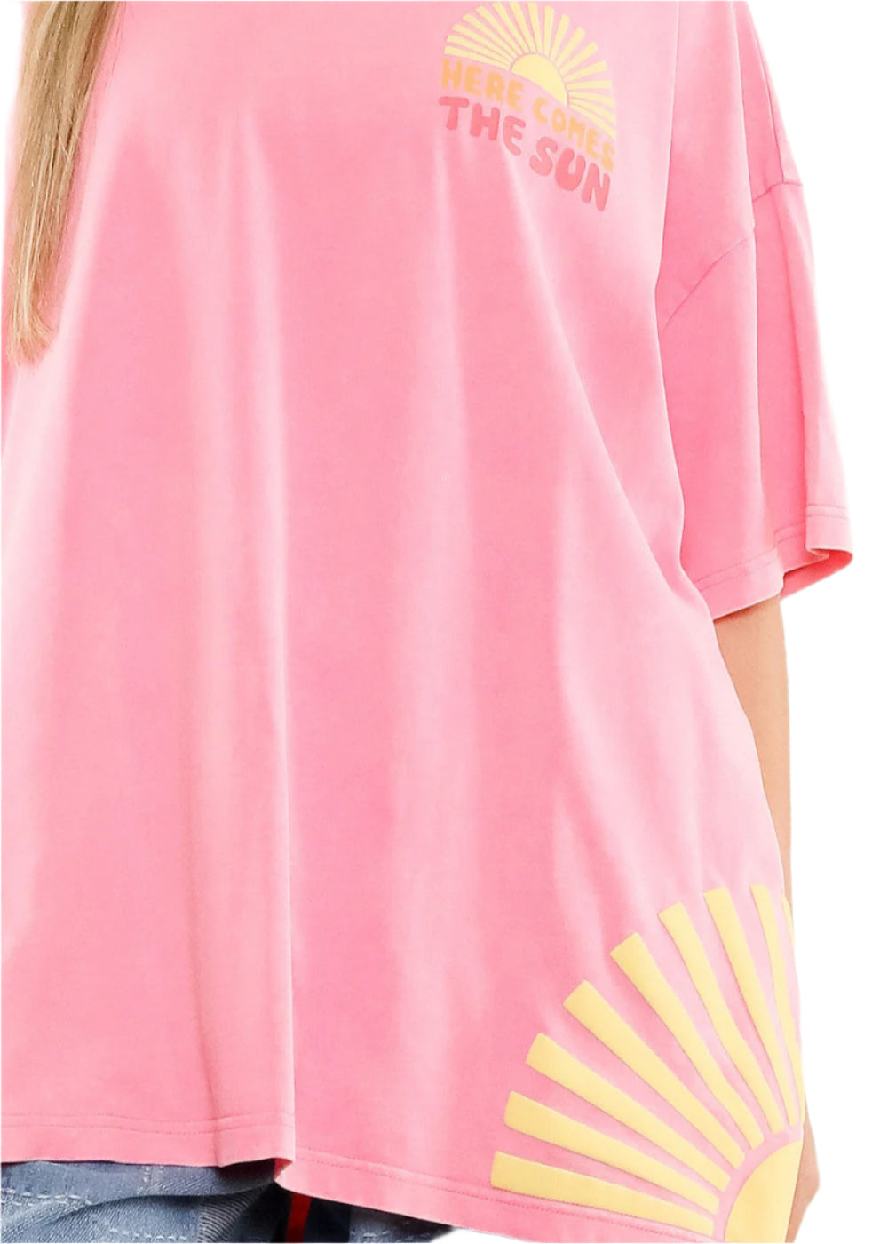 Here Comes the Sun Mineral Washed Tee-Apparel-Blue Velvet-LouisGeorge Boutique, Women’s Fashion Boutique Located in Trussville, Alabama