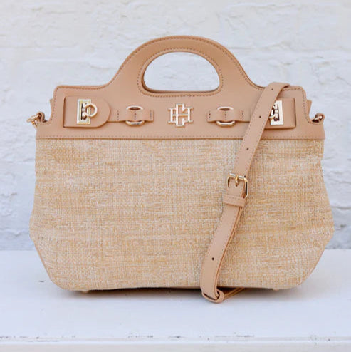 Savannah Crossbody - Natural Lattice Tan-Handbags-Caroline Hill-LouisGeorge Boutique, Women’s Fashion Boutique Located in Trussville, Alabama