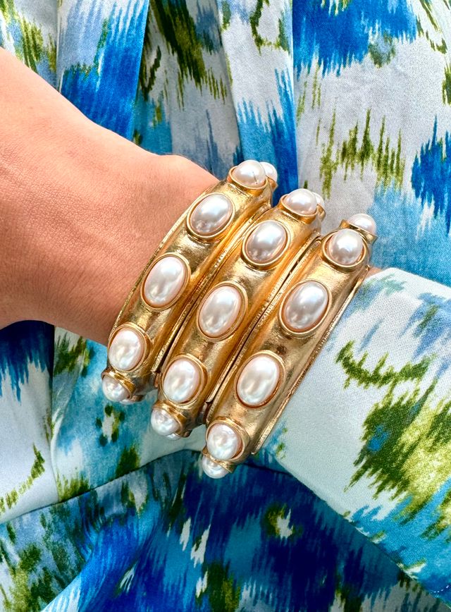 Harriette Pearl Bracelet Gold-Bracelet-Caroline Hill-LouisGeorge Boutique, Women’s Fashion Boutique Located in Trussville, Alabama