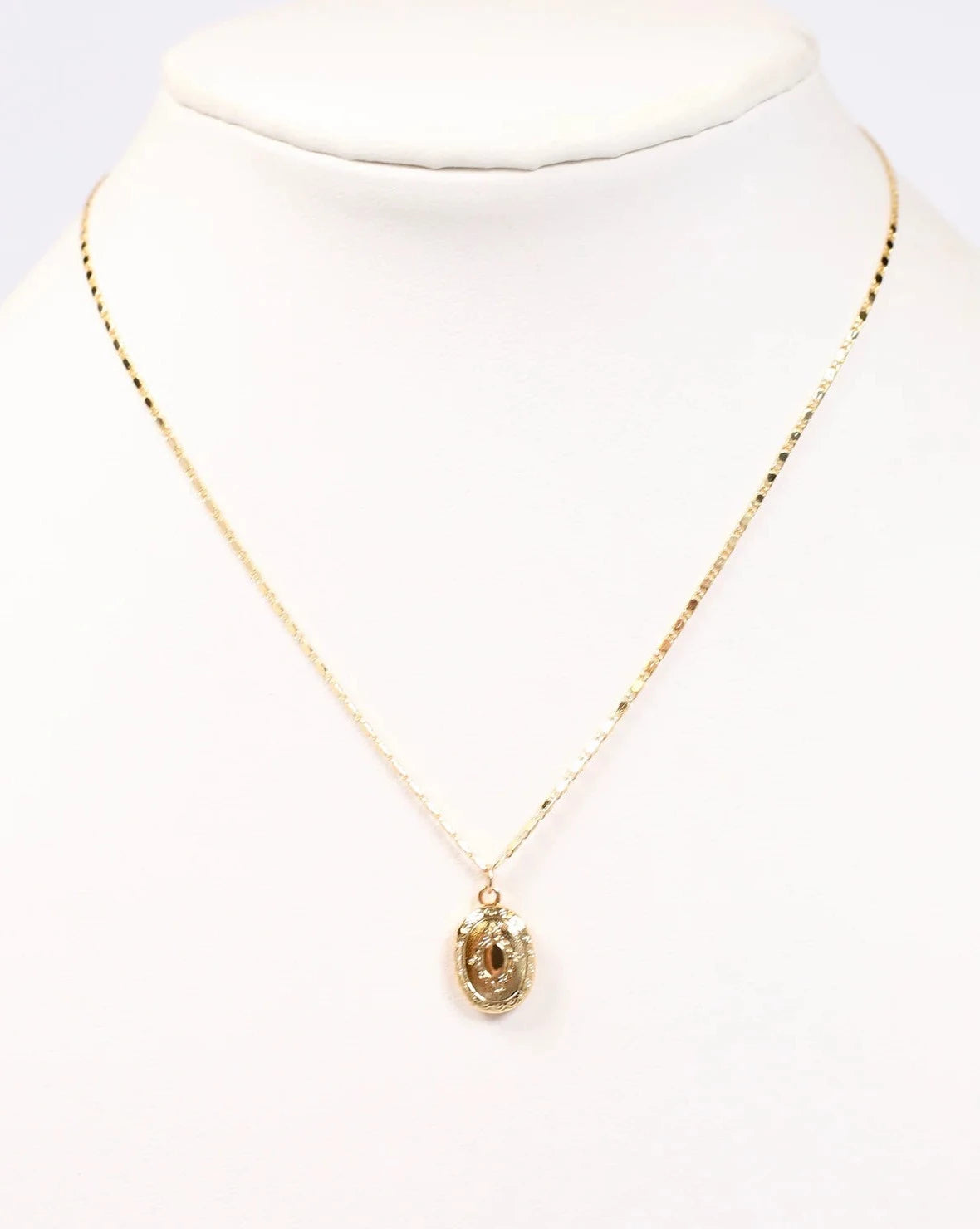 Abigail Locket Necklace Gold-Necklaces-Caroline Hill-LouisGeorge Boutique, Women’s Fashion Boutique Located in Trussville, Alabama