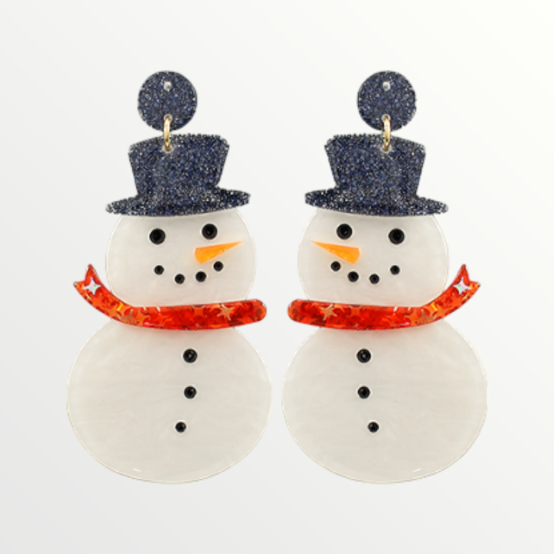 Snowman Acrylic Earrings-Earrings-LouisGeorge Boutique-LouisGeorge Boutique, Women’s Fashion Boutique Located in Trussville, Alabama