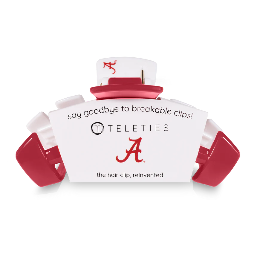 TELETIES University of Alabama Large Hair Clip-Apparel-TELETIES-LouisGeorge Boutique, Women’s Fashion Boutique Located in Trussville, Alabama