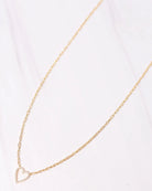 Andrew Heart Necklace Gold-Necklaces-Caroline Hill-LouisGeorge Boutique, Women’s Fashion Boutique Located in Trussville, Alabama
