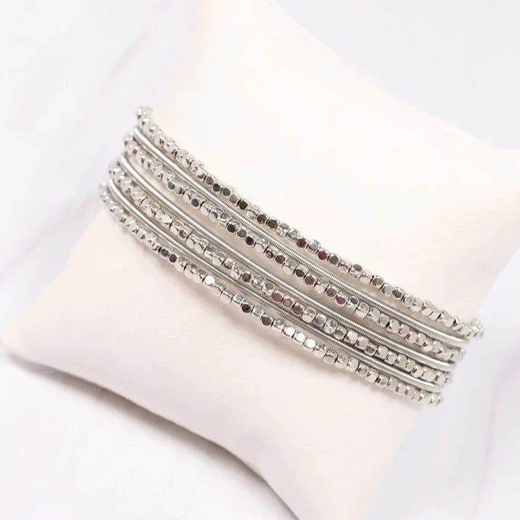 Arturo Multi Strand Magnetic Bracelet Silver-Bracelet-Caroline Hill-LouisGeorge Boutique, Women’s Fashion Boutique Located in Trussville, Alabama
