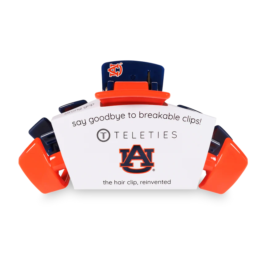 TELETIES Auburn University Large Hair Clip-Apparel-TELETIES-LouisGeorge Boutique, Women’s Fashion Boutique Located in Trussville, Alabama