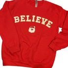 BELIEVE Santa Chenille Patch Sweatshirt - Red-Sweater-LouisGeorge Boutique-LouisGeorge Boutique, Women’s Fashion Boutique Located in Trussville, Alabama