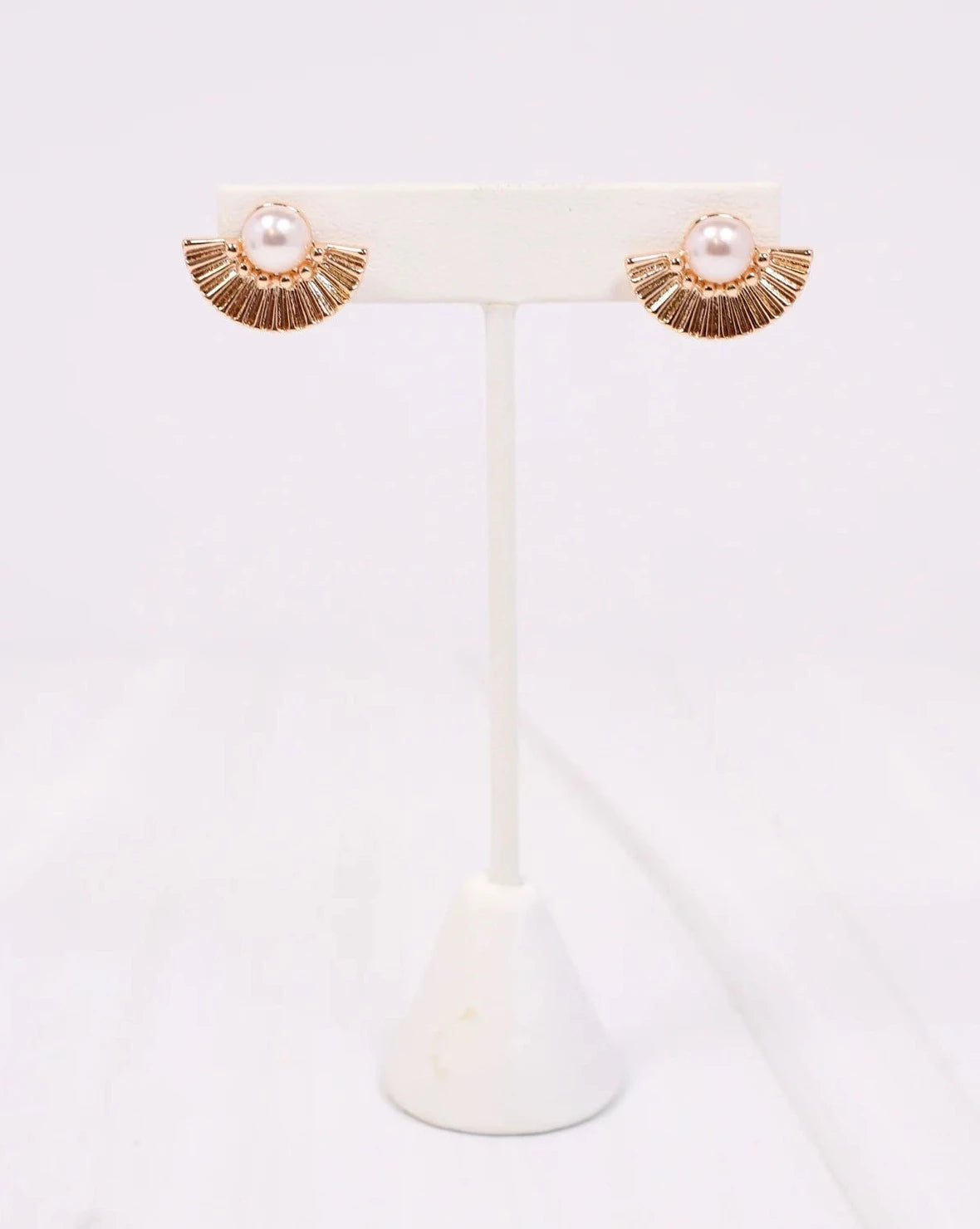 Beatrix Pearl Stud Earrings Gold-Earrings-Caroline Hill-LouisGeorge Boutique, Women’s Fashion Boutique Located in Trussville, Alabama