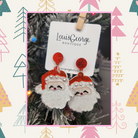 Sparkly Santa Acrylic Earrings-Earrings-LouisGeorge Boutique-LouisGeorge Boutique, Women’s Fashion Boutique Located in Trussville, Alabama