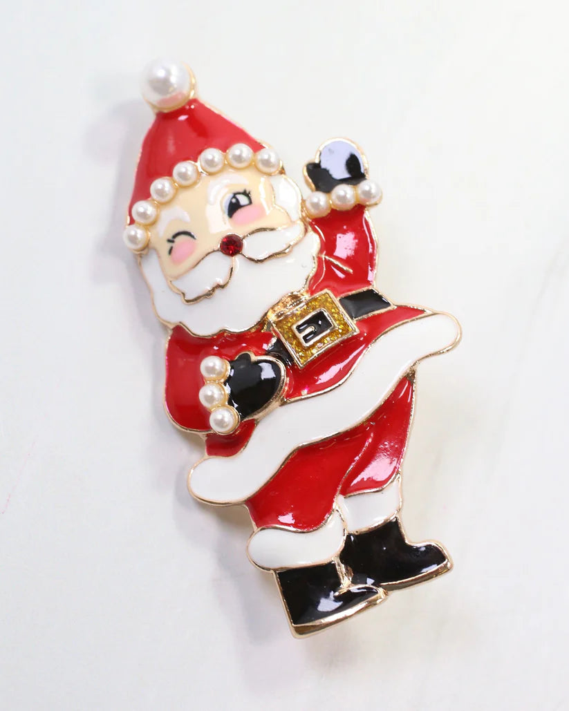 Winking Santa Brooch Red-Brooch-LouisGeorge Boutique-LouisGeorge Boutique, Women’s Fashion Boutique Located in Trussville, Alabama
