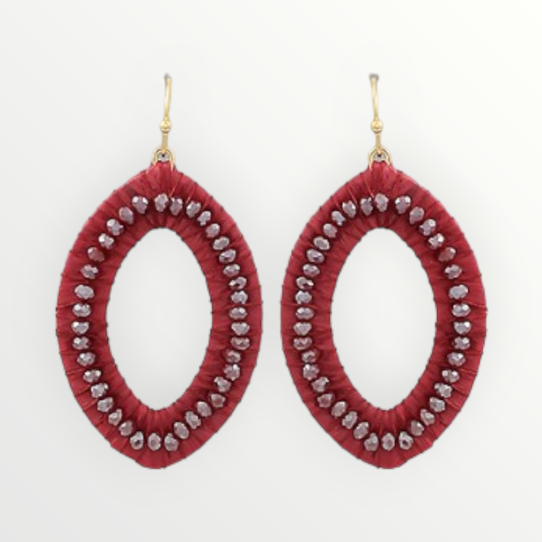 Elegant Maroon Hoops