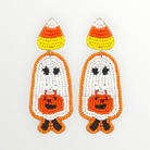 Trick or Treat Ghost Beaded Earrings-Earrings-LouisGeorge Boutique-LouisGeorge Boutique, Women’s Fashion Boutique Located in Trussville, Alabama