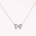 Chapman Silver Bow Necklace-Necklaces-Caroline Hill-LouisGeorge Boutique, Women’s Fashion Boutique Located in Trussville, Alabama
