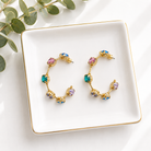 Crystal Hoop Earrings-Earrings-Caroline Hill-LouisGeorge Boutique, Women’s Fashion Boutique Located in Trussville, Alabama