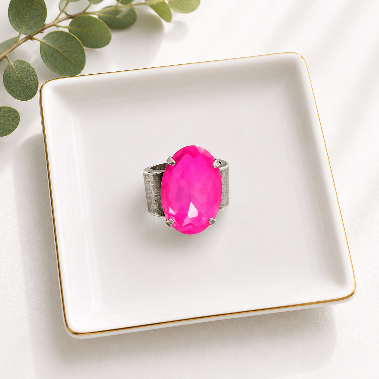 Rachel Marie Designs Statement Ring - Electric Pink-Rings-Rachel Marie Designs-LouisGeorge Boutique, Women’s Fashion Boutique Located in Trussville, Alabama