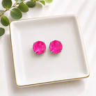 Rachel Marie Designs Crystal Stud Earrings - Electric Pink-Earrings-Rachel Marie Designs-LouisGeorge Boutique, Women’s Fashion Boutique Located in Trussville, Alabama